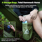 Camping Hammock with Mosquito Net, 2 Person Hammock Bug Net, Portable, Parachute Nylon for Outdoor, Camping, Hiking, Backpacking, Backyard, Beach, Travel (Hold Up to 500lbs)