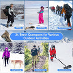 Universal Non Slip Gripper Spikes for Shoes, Ice Traction Cleat Grips with Steel Studs Crampon for Ice Sports