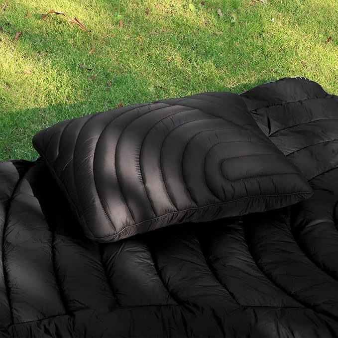 Camping Pillow,Supportive Compressible Travel Pillow Middle Size Lightweight Camp Pillow with Storage Bag for Camping,Hiking,Backpacking,Airplane