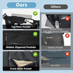 Sling Bag Cross Body Bag, Anti Theft Crossbody Bags for Travel Lightweight Chest Shoulder Bags for Women Men