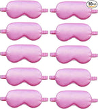 10 Pack Sleep Mask,Silk Eye Mask,for Night Sleeping,Office, Travel,Party Games,Suitablefor Men/Women (Pink)