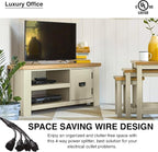 Luxury Office 4 Way Power Splitter - 1 to 4 Outlet Splitter, 6' Long, Black, SJT 16 AWG by Luxury Office