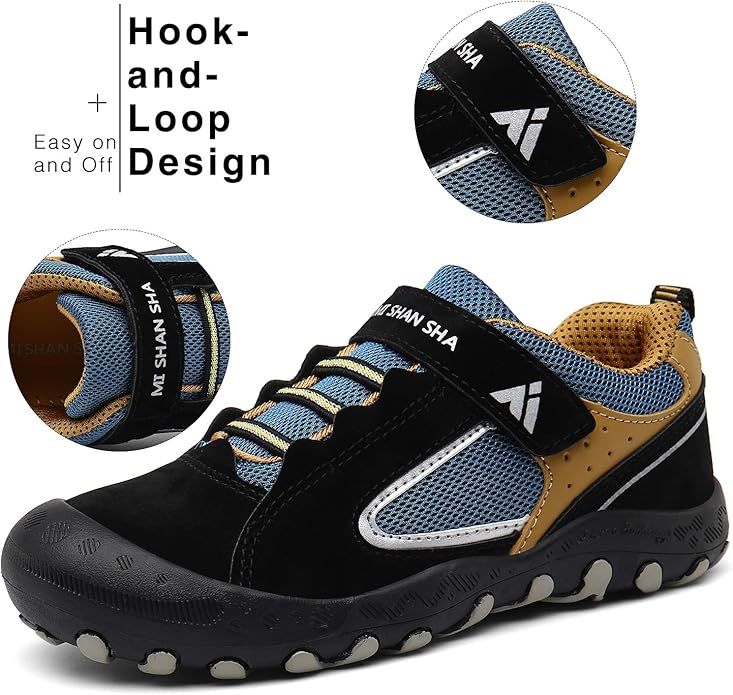 Mishansha Kids Hiking Boots Toddler Girls Boys Hiking Shoes Water-Resistant Anti-Collision Non-Slip Athletic Outdoor Trekking Boots