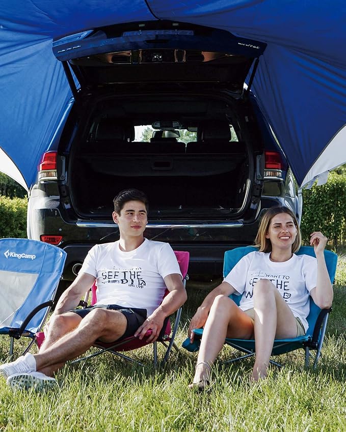 KingCamp Low Beach Chairs, Portable Folding Chair for Adults Extra Wide Ergonomic High Back Seat 300lbs Heavy Duty Lightweight Oversized Gear with Carry Bag for Outdoor Lawn Camping Picnic