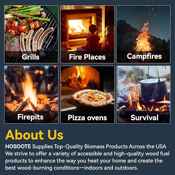 70 pcs Fire Starter - Natural Fire Starters for Fireplace, Pellet Stove & Wood, Campfires, BBQ, Pizza Oven, Fire Pit, Smoker - Fire Starters for Grill, Charcoal Fire Starter for Grill