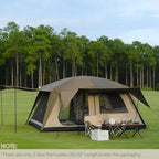 Vidalido 8-10 Person Camping Tent with 3 Door 2 Room Large Family Cabin Tents, Double Layer Waterproof Portable Glamping Tent, Big Tents for Outdoor Picnic Camping Hiking and Family Gathering