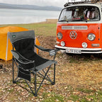 Northroad Foldable Camping Chair Heavy-Duty Outdoor Folding Chair Support Up to 300lbs for Hiking, Picnics, Patio, Beach, Fishing (Black)