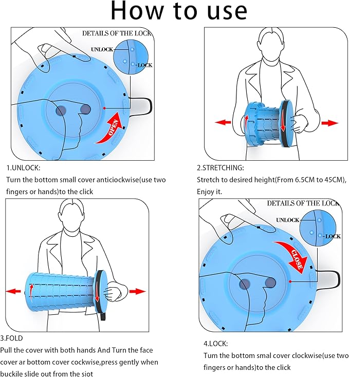 ALEVMOOM Portable Telescoping Collapsible Stool with Cushion & Bag, Retractable Folding Stool for Adults, Lightweight But Sturdy Capacity 440 lbs for Camping Fishing Hiking BBQ