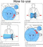 ALEVMOOM Portable Telescoping Collapsible Stool with Cushion & Bag, Retractable Folding Stool for Adults, Lightweight But Sturdy Capacity 440 lbs for Camping Fishing Hiking BBQ