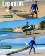 11'6×35" Super Wide Inflatable Stand Up Paddle Board, Ultra Stable SUP Board for Adults, 450lb Capacity with Shoulder Strap, 100L Backpack, Removable US Fin, Floating Paddle, Safety Leash