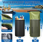 30L Waterproof Dry Bag with 20L Detachable Cooler, Dry Bag Cooler Backpack with Phone Pocket and Bottle Pouch, Suitable for Kayaking, Boating, Camping and Water Activities