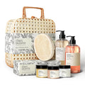 COBA’S DAUGHTER Luxury Spa Gift Set – 7-Piece Bath & Body Set with Rattan Case, Body Wash, Bubble Bath & Scrub – Premium Holiday, Birthday, Mother's Day, Housewarming, Bridal Shower & Self-Care Gift