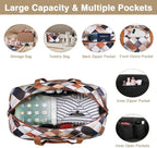 IBFUN Weekender Bags for Women, Travel Duffle Bag with Shoe Compartment Carry on Weekender Overnight Duffel for Weekend Travel Business Trip 3PCS