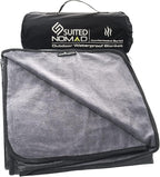 SUITEDNOMAD Large Waterproof Outdoor Stadium Blanket, Windproof and Warm Extra Thick Fleece or Quilted Sherpa, Great for Cold Weather Camping, Picnic, Sports, Festivals