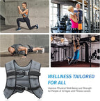 ZELUS Weighted Vest, 6lb/8lb/12lb/16lb/20lb/25lb/30lb Weight Vest with Reflective Stripe for Workout, Strength Training, Running, Fitness, Muscle Building, Weight Loss, Weightlifting