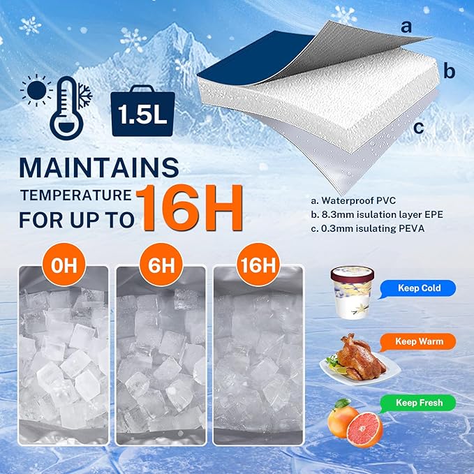 Dreizack Kayak Cooler Behind Seat, Waterproof Cooler for Kayaking,Paddle Board Cooler Compatible with Lawn-Chair Seat Kayak Accessories Cooler Bag Kayak Cooler Tow Behind for Camping Fishing