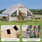 SHANQUAN Inflatable Tent with Pump,4-6 Person Instant Glamping Camping Tents House, Easy Setup Blow Up Family Tents for 4 Seasons Waterproof Inflatable Tent for Camping with Mesh Windows.