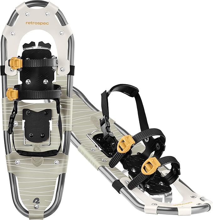 Retrospec Drifter Snowshoe for Men & Women - Aluminum Frames & a Double-Rachet Binding System - Lightweight All Terrain Snow Shoes