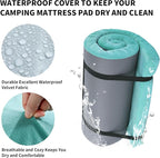 HOMBYS 3 INCH Thick Waterproof Memory Foam Camping Mattress for Outdoor Sleeping, Portable Roll Up Mattress Pad Mat for Travel Truck Bed Tent