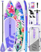 SLOOSH Inflatable Stand Up Paddle Board, 10'6" Inflatable Paddle Boards with Premium Accessories, Non-Slip EVA Deck, Ultra-Light Carry Bag Pump, Meander SUP for Youth & Adults