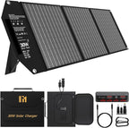 30W Portable Solar Charger Foldable Solar Panel with USB C and USB A 18V MC4 DC for Camping Backpacking Travel Fast Charging for iPhone LG Google Cell Phone Power Bank Generator Power Station
