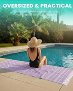 Antfuny 6 Packs Turkish Beach Towels Yoga Blanket Gym Workout Towel Mens Birthday Gift Ideas for Father Day Dad Husband Brother Uncle Son Daughter Boyfriend Male Boss Grandpa Him Appreciation Purple