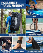 Bigfly Inflatable Stand Up Paddle Board 11’*34”*6”, Blow Up Paddle Board for Adults,with Detachable Fins, Pump, Floating Paddle, Safety Leash,Backpack