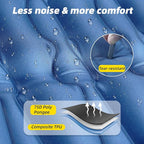 32.68" Extra Wide Sleeping Pad for Camping, Camping Mattress with Pillow, Inflatable Sleeping Pads with Built-in Foot Pump, 5.11" Thickened Sleeping Mat for Backpacking Hiking Tent (Blue)