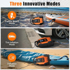 Electric Paddle Board Pump, 50PSI High Pressure Portable SUP Air Pump with Auto-Off and Deflation Function, 12V DC Car Connector for Stand Up Paddle Boards, Car Tires, Boats, Kayaks