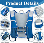 Hydration Backpack with 2L Water Bladder Bag, Lightweight and Breathable Running Vest for Men, Adjustable Chest Straps Water Pack for Cycling Hiking Climbing Outdoor