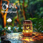 Homemory Solar Lanterns Butterfly Lights Outdoor Waterproof Garden Decor Women Gifts for Birthday, LED Hanging Solar Lights Metal Lantern Decoration Outside for Yard, Patio, Backyard, Porch, Lawn