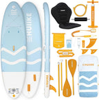Inflatable Paddle Board for Adults with Accessories Included, Oar, Fins, Pump. Stand Up Paddleboard Great Stability and Resistance. 10’ x 33" x 5.9", Maximum Load 286 lb