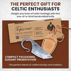 Toferner Celtic Pocket Knife, Hand Forged Fixed Blade Knives, Hardened Blade, Vintage Knife, Art Collection