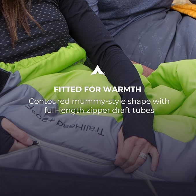 Teton 20F and 5F Degree Sleeping Bag; Lightweight, Warm Weather Mummy Sleeping Bags for Adults and Kids, Camping, Backpacking, Hiking