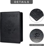 Honmein 2 Pcs Passport holders，Ultra Slim passport wallet，PU Leather Passport Cover for Women and Men