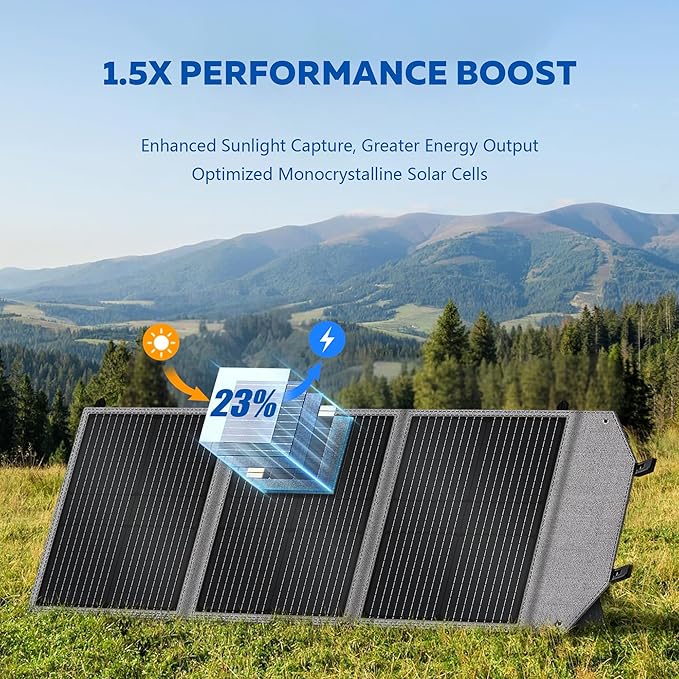 Portable Power Station with 100W Solar Panel, 345Wh LiFePO4 Battery Solar Generator with 500W AC Output for Camping RVs Travel Home Use
