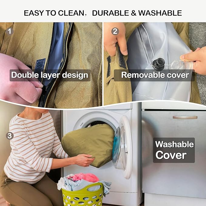 Inflatable Couch Multifunctional Durable Inflatable Sofa with Built in Pump Inflatable Furniture Portable Blow Up Couch for Camping Backyard Outdoor Glamping Inflatable Chair Movie Loveseat