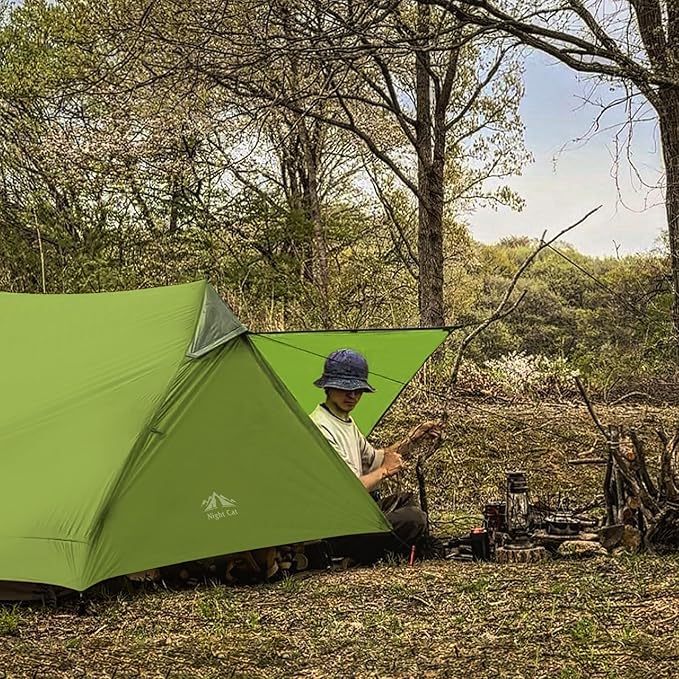 Night Cat Ultralight Tent 1 Person for Professional Backpacker Hiker 2 LBS Only Lanshan Backpacking Bivvy Ground Tent Heavy Rain Waterproof Trekking Pole Not Included