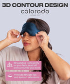 SUNDAYSILKS™ 3D Contoured Silk Sleep Mask | Padded Silk Eye Mask with Eye Cups for Lash Extensions | Blackout, Organic for Women & Men, Perfect for Travel, Slip-Free Deep Sleeping, Antifaz para Dormir