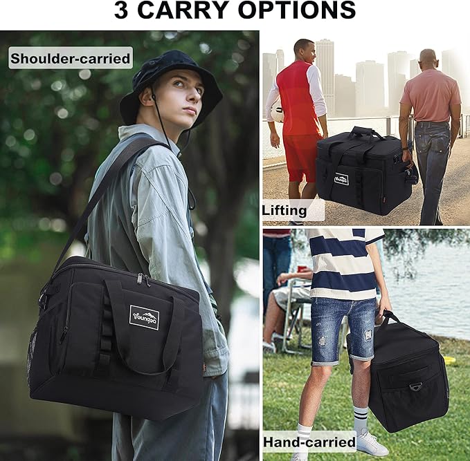 Cooler Bag 48-Can Insulated Leakproof Soft Cooler Large Collapsible Portable Travel Cooler Bags 32L for Picnic, Waterproof Soft Ice Chest for Camping, Beach, Fishing, Outdoor - 32 Quart