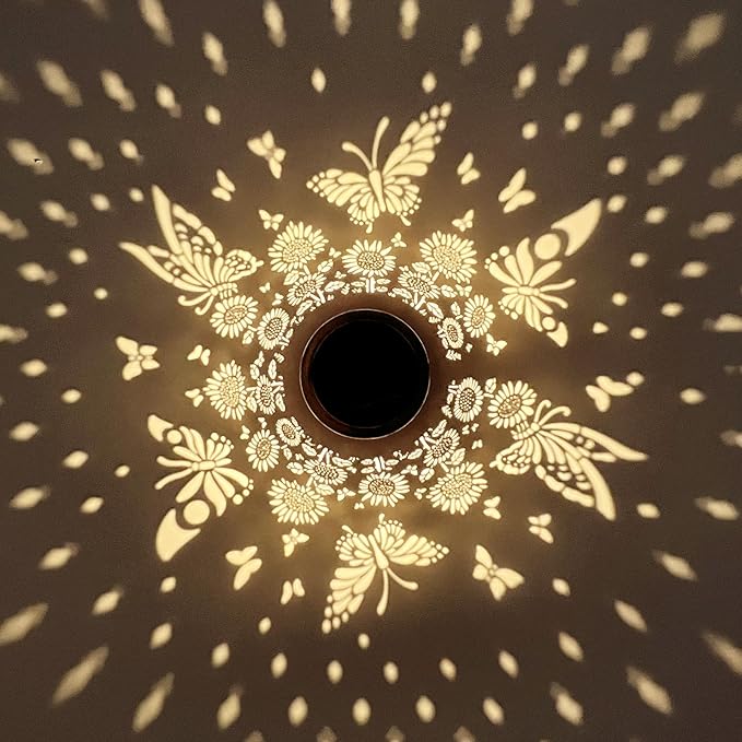 Solar Lanterns Outdoor Waterproof Garden Decor, Metal LED Garden Light,for Yard, Patio, Lawn, Tabletop, Pathway, Landscape,Walkway, Terrace, Balcony as Gifts for Mom Grandma Women(Butterfly)