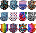 12Pack Summer Balaclava Face Mask Sun UV Protection Hood Breathable Face Mask for Men Women