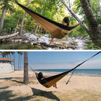 Suparpine II Hammock for Camping with Straps Included (Sand, Double)