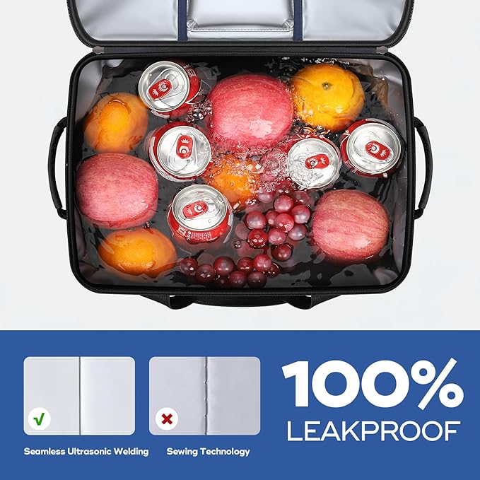 Maelstrom Collapsible Soft Cooler Bag, 24/30/60/75 Cans Beach Cooler, Ice Chest, Leakproof & Portable for Beach, Camping, Road Trips & Grocery Shopping