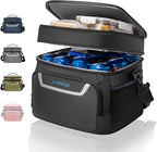 EVERFUN Small Cooler Lunch Box Mini Leak-Proof Soft Double Deck 24 Can Personal Insulated Collapsible Portable Waterproof Lunch Bag Ice Chest for Men Women Work Travel Car Picnic Beach