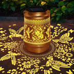 Hummingbird Solar Lantern Outdoor Waterproof, Mothers Day Gifts Hanging Garden Lights with Metal Design - Patio Decor, Christmas Gifts for Women Mom Grandma