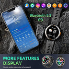 Military Smart Watches for Men Built-in GPS 3ATM Waterproof with Call/LED Flashlight, 1.45" Rugged Tactical Smartwatch with Compass, Fitness Tracker with HR/SPO2/Sleep Monitor for iPhone Android