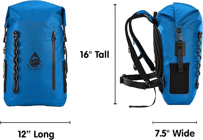 Skog Å Kust BackSåk Pro Waterproof Floating Backpacks with Exterior Airtight Zippered Pocket