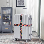 Travelkin Luggage Straps TSA Approved - Adjustable Cross Suitcase Straps with TSA Lock, Reinforced Buckle, Unique Pattern - Secure Heavy Duty Luggage Straps for Travel (Scales of Dragon)