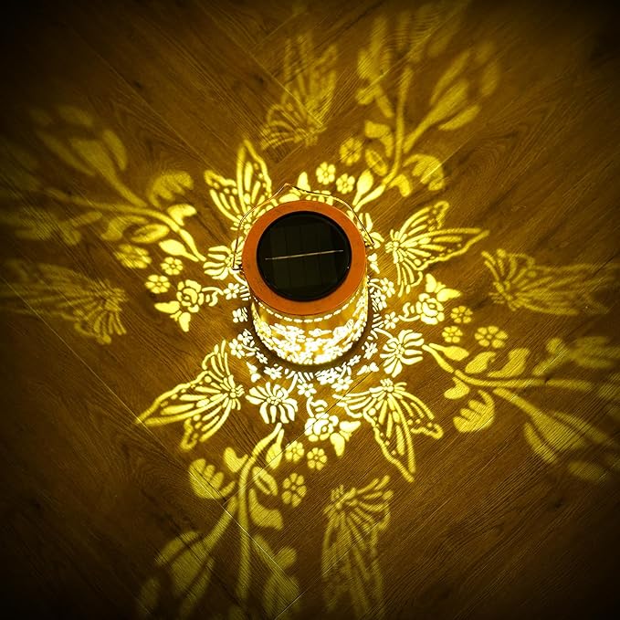 13.4" Large Size Butterfly Solar Hanging Lanterns, Upgraded Solar Panel & 2000mAh Battery for Long-Lasting, Outdoor Waterproof Garden Decor for Patio Yard Table Tree, Gifts for Women Mom Grandma